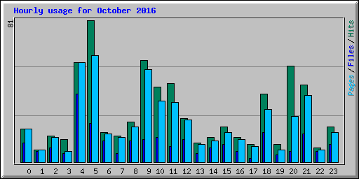 Hourly usage for October 2016