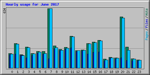 Hourly usage for June 2017