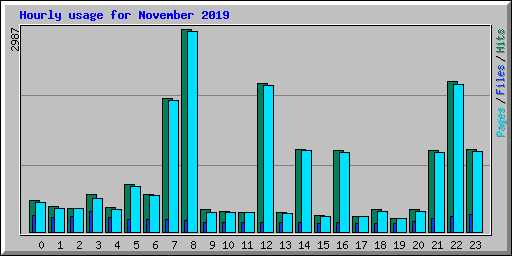 Hourly usage for November 2019