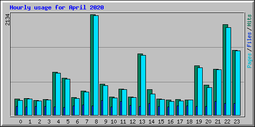 Hourly usage for April 2020