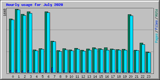 Hourly usage for July 2020