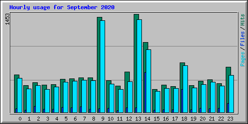 Hourly usage for September 2020