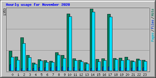 Hourly usage for November 2020