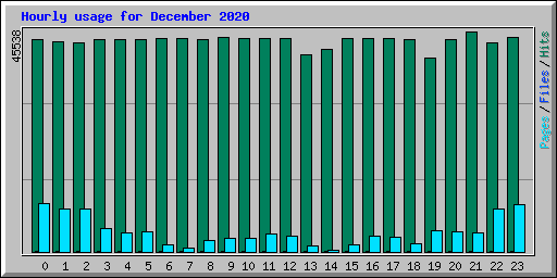 Hourly usage for December 2020