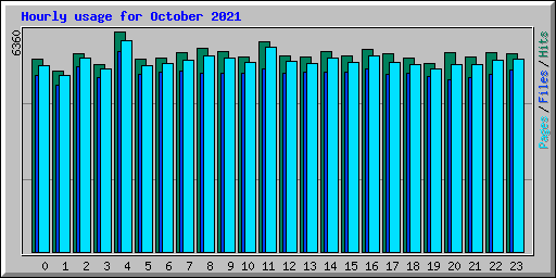 Hourly usage for October 2021