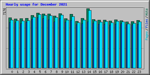 Hourly usage for December 2021