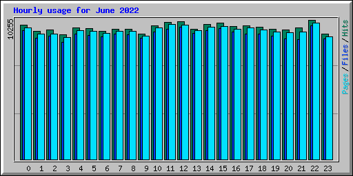 Hourly usage for June 2022