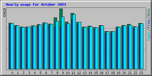 Hourly usage for October 2023