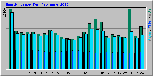 Hourly usage for February 2026